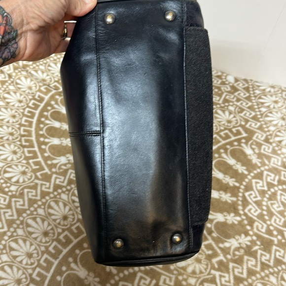 COACH Taylor Bowler Satchel WOOL/LEATHER Black MSRP 498 - Picture 7 of 14